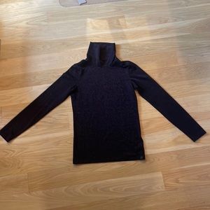 Scotch & Soda Sparkly Purple Sheer Long-sleeve Turtleneck